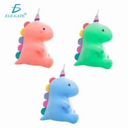 1pza Peluche suave en forma de dinosaurio cumpleañero, variedad de colores 40cm / jug.bz17.40cm