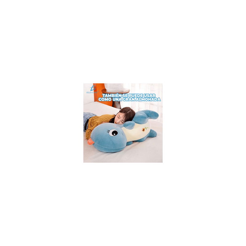 1pza Peluche suave en forma de dinosaurio 50cm, variedad de colores / jug.bz16.50cm