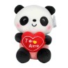 Peluche afelpado chico para san valentín con diseño de panda con corazón te amo / p118