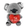 Peluche afelpado en forma de koala con corazón y letras bordadas / te amo / h048