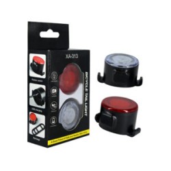 Set 2 luces para bicicleta delantera y trasera recargables xa-313