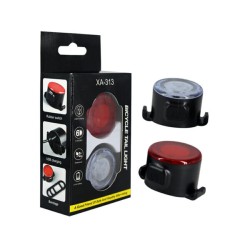 Set 2 luces para bicicleta delantera y trasera recargables xa-313