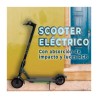 Scooter patín eléctrico con neumáticos todo terreno y pantalla led con indicador de batería y velocímetro