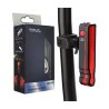 Lámpara multifuncional tohil luz led roja con láser de emergencia advertencia para bicicleta / vot-y07