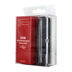 Lámpara trasera luz led de advertencia para bicicleta con modos intercambiables / rpl-2266