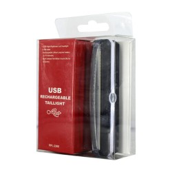 Lámpara trasera luz led de advertencia para bicicleta con modos intercambiables / rpl-2266