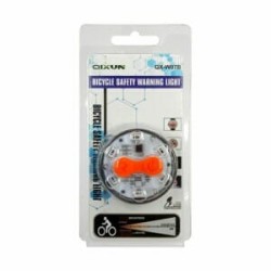 Luz de advertencia de seguridad para bicicleta recargable circular de colores qx-w07b