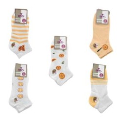 Par de calcetines tobilleros bbs con diseño de frutas para dama, variedad de modelos / dw8701