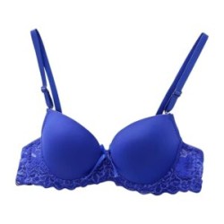 Brasier liso copa a con efecto push up con encaje y tirantes ajustables, variedad de tallas y colores / su bella lenceria 627