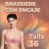 Brasier con copa completa espalda de encajé con efecto push up, variedad de colores y tallas / rop.42