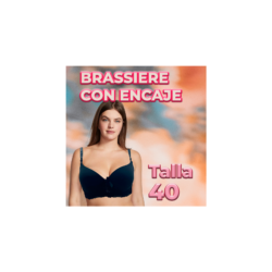 Brasier con copa completa espalda de encajé con efecto push up, variedad de colores y tallas / rop.42