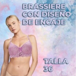 Brasier con diseño de encaje floral y tirantes ajustables, variedad de colores y tallas / rop.39