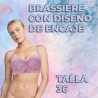 Brasier con diseño de encaje floral y tirantes ajustables, variedad de colores y tallas / rop.39