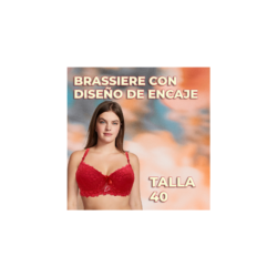 Brasier con diseño de encaje floral y tirantes ajustables, variedad de colores y tallas / rop.39