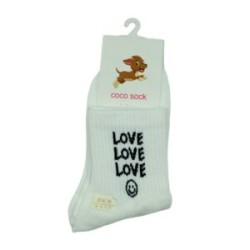 Par calcetines de poliéster con diseño para dama talla 36-41, variedad de modelos / coco sock