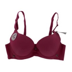 Brasier liso copa b con efecto push up con dije de flor y tirantes ajustables, variedad de tallas y colores / su bella lenceria 