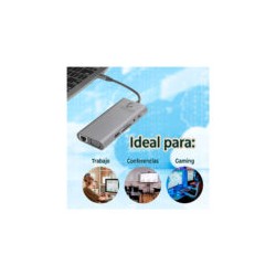 Convertidor hub tipo c multifuncional portátil 11 en 1 con diversas conexiones / wi.181