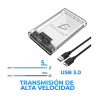 Gabinete carcasa para disco duro sata externo 2.5 pulgadas usb 3.0 / con.75.3.0