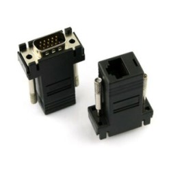 1pza Convertidor extensor de vga a rj45 cat5e o cat6 / adp.vga.rj45