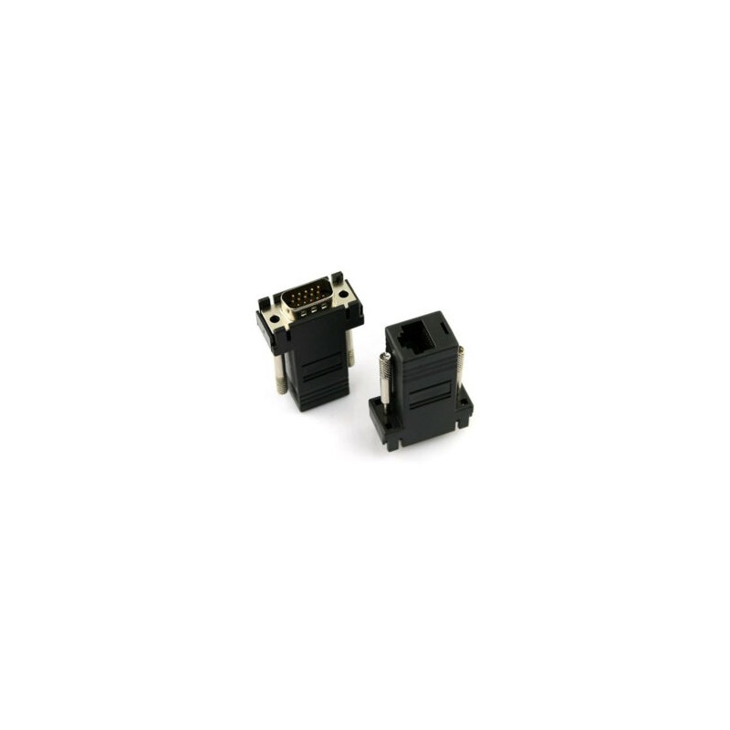 1pza Convertidor extensor de vga a rj45 cat5e o cat6 / adp.vga.rj45