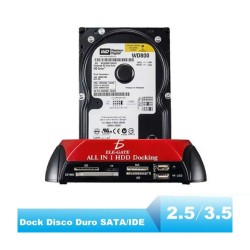 Case Dock Station Disco Duro 2.5 3.5 Sata Ide