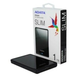 Unidad de disco duro externo 2.5 hdd adata color negro versión slim hv620s con puerto usb 3.1 y capacidad de 1tb / hv620s-cbk
