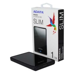 Unidad de disco duro externo 2.5 hdd adata color negro versión slim hv620s con puerto usb 3.1 y capacidad de 1tb / hv620s-cbk