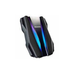 Unidad de disco duro externo 2.5 hdd adata color negro versión hd770g rgb lighting con puerto usb 3.2 y capacidad de 1tb / hd770