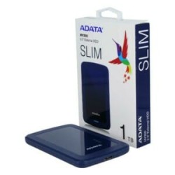 Unidad de disco duro externo 2.5 hdd adata color azul versión slim hv300 con puerto usb 3.1 y capacidad de 1tb / hv300-cbl