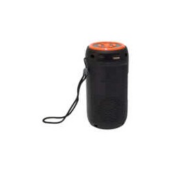 Bocina portátil bluetooth buytiti de forma cilíndrica con luces rgb y correa de mano / gts-1731