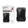 Unidad de disco duro externo 2.5 hdd adata color negro versión hd330 durable uso rudo con puerto usb 3.2 y capacidad de 2tb