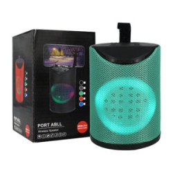 Mini bocina cilíndrica portátil bluetooth con luz led rgb, variedad de colores / mini-113