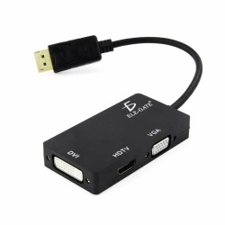 Adaptador 3 En 1 Dp Displayport A Hdmi Vga Dvi De Mac