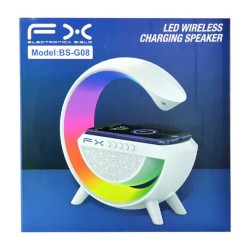 Lámpara bocina rgb fx en forma de letra g con cargador inalámbrico para teléfono celular, variedad de colores / bs-g08