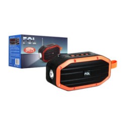 Bocina solar bluetooth fol con radio fm, lámpara, correa y ranuras para usb y micro sd / d02s