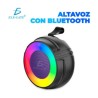Bocina bluetooth redonda con luz led rgb y correa / bc.ls.1017