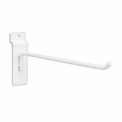 Gancho de 20cm en color blanco o cromado para panel ranurado / tgc15 / gan20cm / h1313