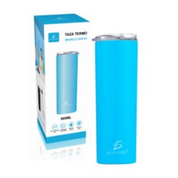 Vaso termo de acero inoxidable + popote, variedad de colores vas.25