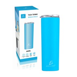 Vaso termo de acero inoxidable + popote, variedad de colores vas.25