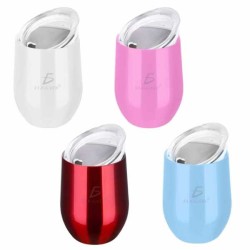 Vaso termo con doble pared de acero inoxidable, variedad de colores / vas.01