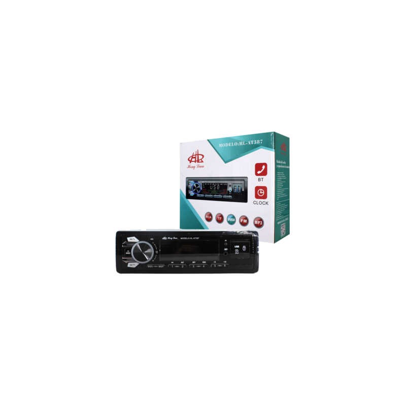Autoestéreo / estéreo con 2 puertos usb, tf, reloj, mp3 / hl-at387