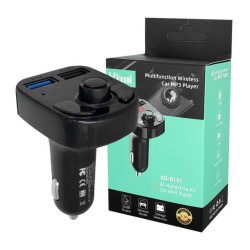 Plug cargador para carro automóvil con 2 puertos usb y manos libres / car mp3 player